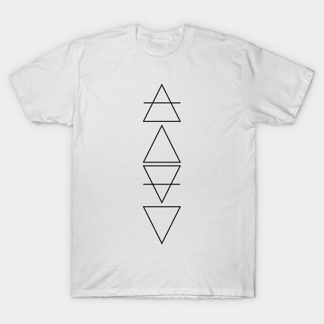 The Four Elements Symbols T-Shirt by ScienceCorner